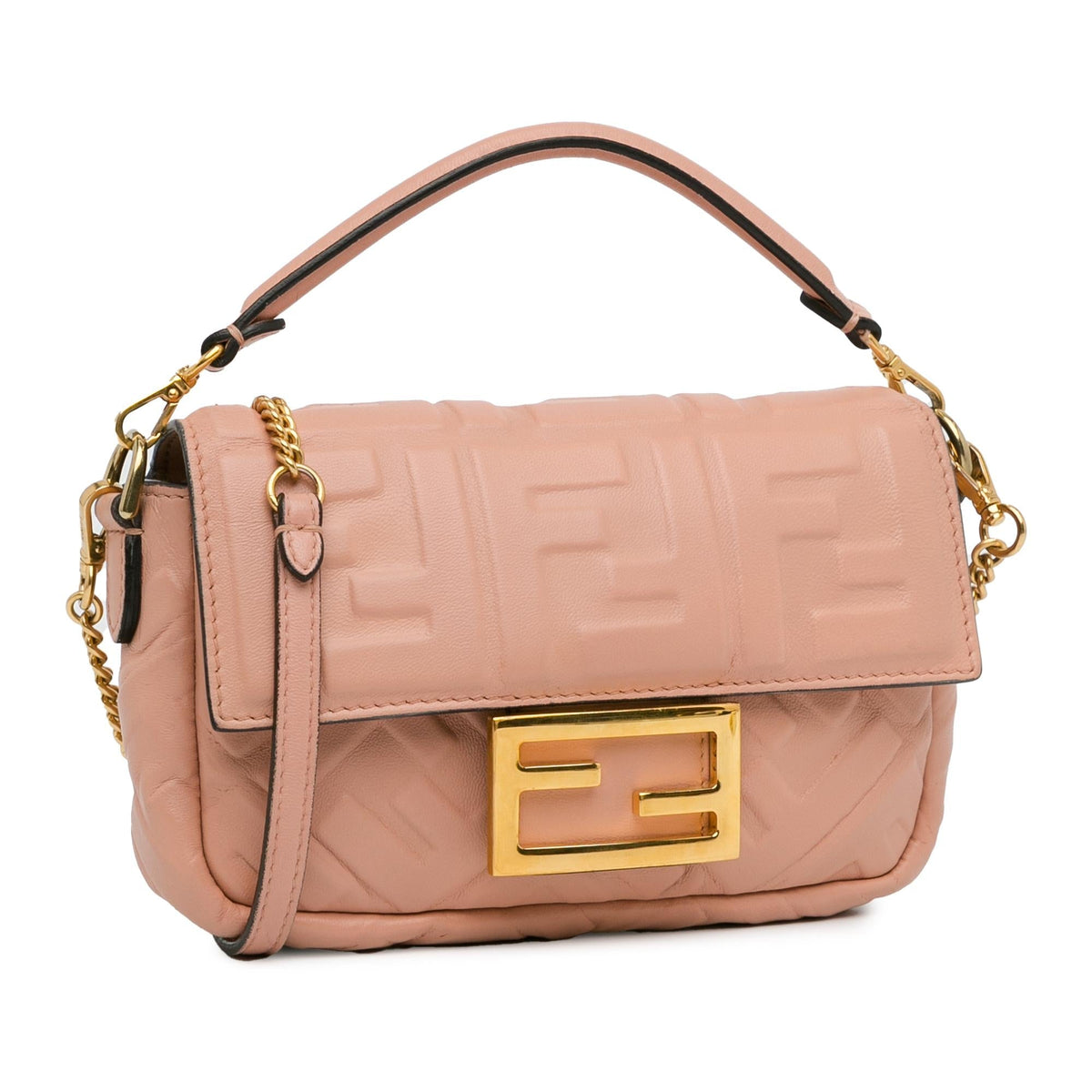 Fendi Mini Embossed Zucca Baguette Satchel (SHG-ZZKfNk) Rovelle Bags