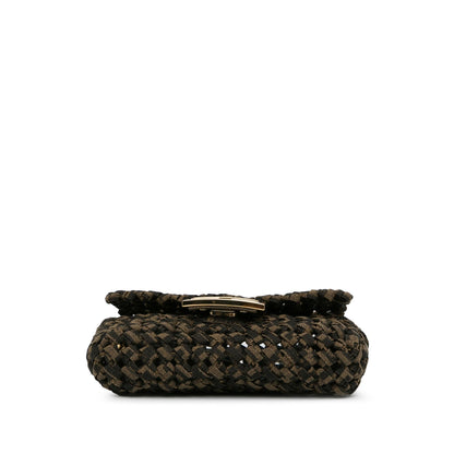 Fendi Mini Interlaced Canvas Zucca Baguette Satchel (SHG-W2qFIQ) Rovelle Bags