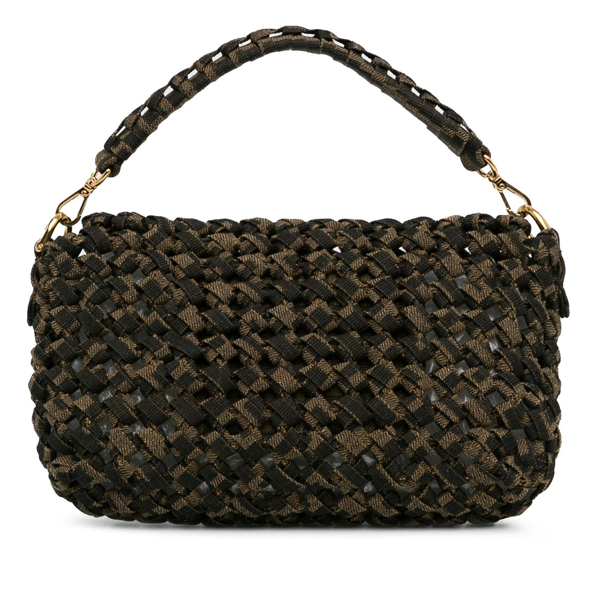 Fendi Mini Interlaced Canvas Zucca Baguette Satchel (SHG-xF9TgC) Rovelle Bags