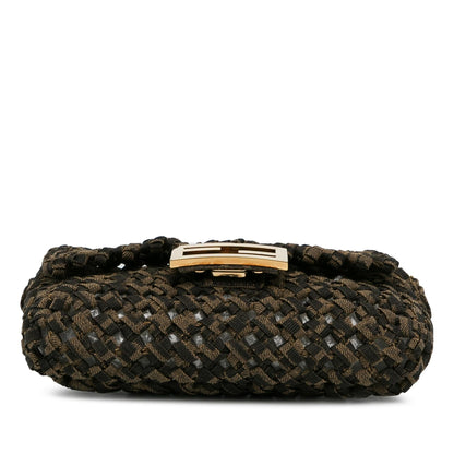 Fendi Mini Interlaced Canvas Zucca Baguette Satchel (SHG-xF9TgC) Rovelle Bags