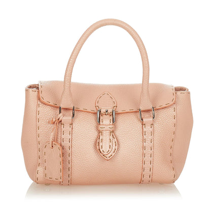 Fendi Mini Selleria Linda Leather Handbag (SHG-26701) Rovelle Bags