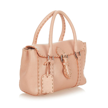 Fendi Mini Selleria Linda Leather Handbag (SHG-26701) Rovelle Bags