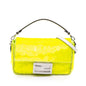 Fendi Mini Transparent Paillettes Elaphe Baguette Satchel Rovelle Bags