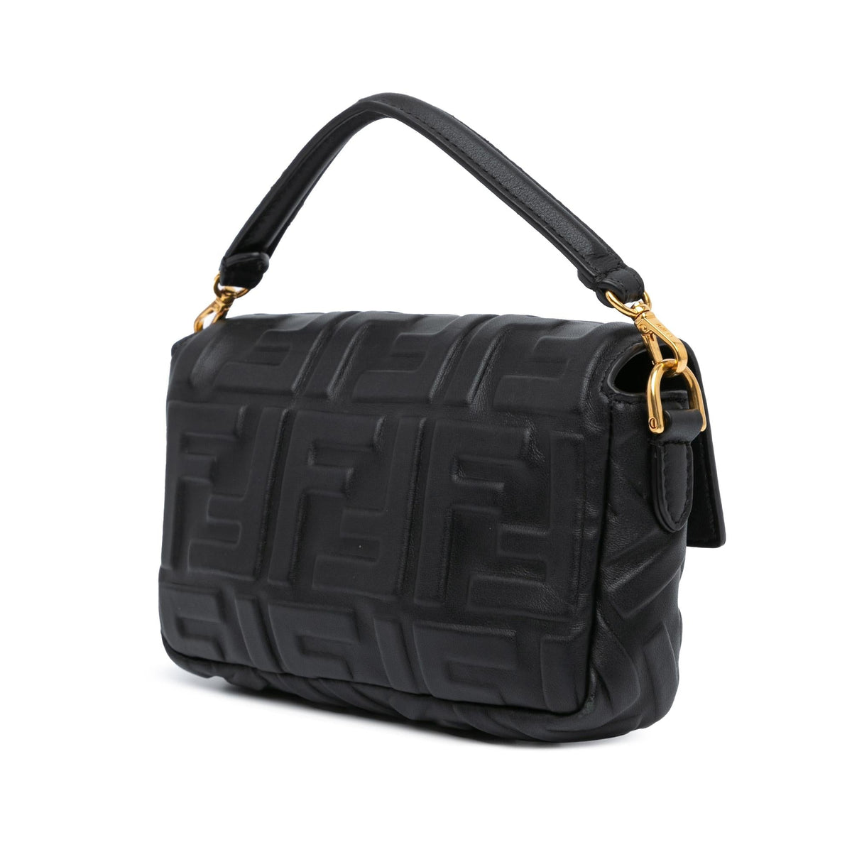 Fendi Mini Zucca Embossed Leather Baguette Satchel (SHG-ALnDVt) Rovelle Bags