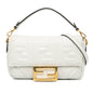 Fendi Mini Zucca Embossed Leather Baguette Satchel Rovelle Bags