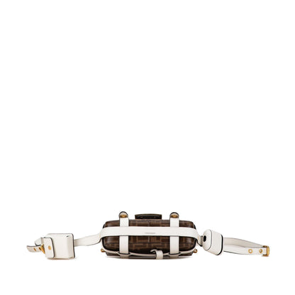 Fendi Mini Zucca Glazed Fabric Cage Baguette Satchel Rovelle Bags