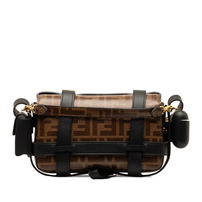 Fendi Mini Zucca Glazed Fabric Cage Baguette (SHG-jAfJja) Rovelle Bags