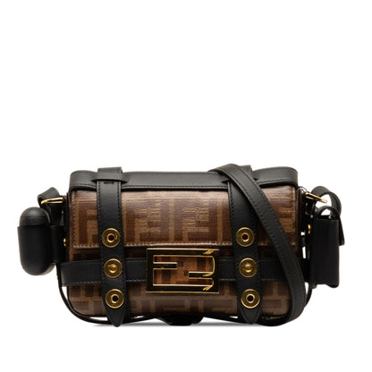 Fendi Mini Zucca Glazed Fabric Cage Baguette (SHG-jAfJja) Rovelle Bags
