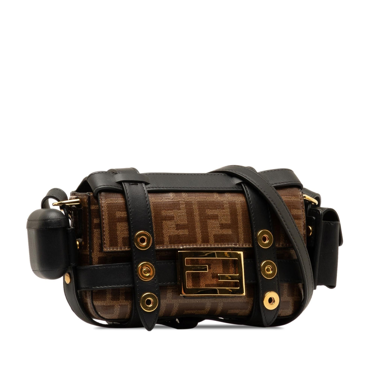 Fendi Mini Zucca Glazed Fabric Cage Baguette (SHG-jAfJja) Rovelle Bags