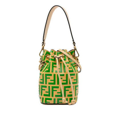 Fendi Mini Zucca Mon Tresor Embossed Leather Bucket Bag (SHG-S2s9H7) Rovelle Bags