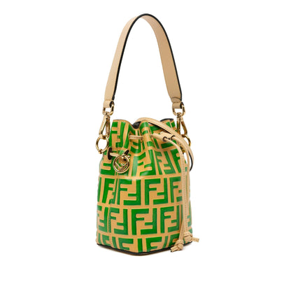 Fendi Mini Zucca Mon Tresor Embossed Leather Bucket Bag (SHG-S2s9H7) Rovelle Bags