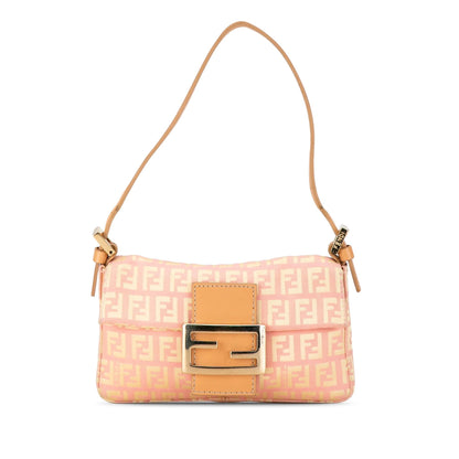Fendi Mini Zucchino Canvas Baguette Rovelle Bags