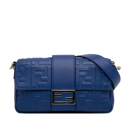 Fendi Nappa FF 1974 Embossed Belt Baguette (SHG-QBKsoa) Rovelle Bags