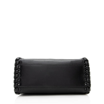 Fendi Nappa Leather Whipstitch Peekaboo Mini Shoulder Bag (SHF-19236) Rovelle Bags