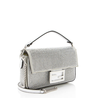 Fendi Nubuck Crystal Mini Baguette Shf-Euhxv9 Rovelle Bags
