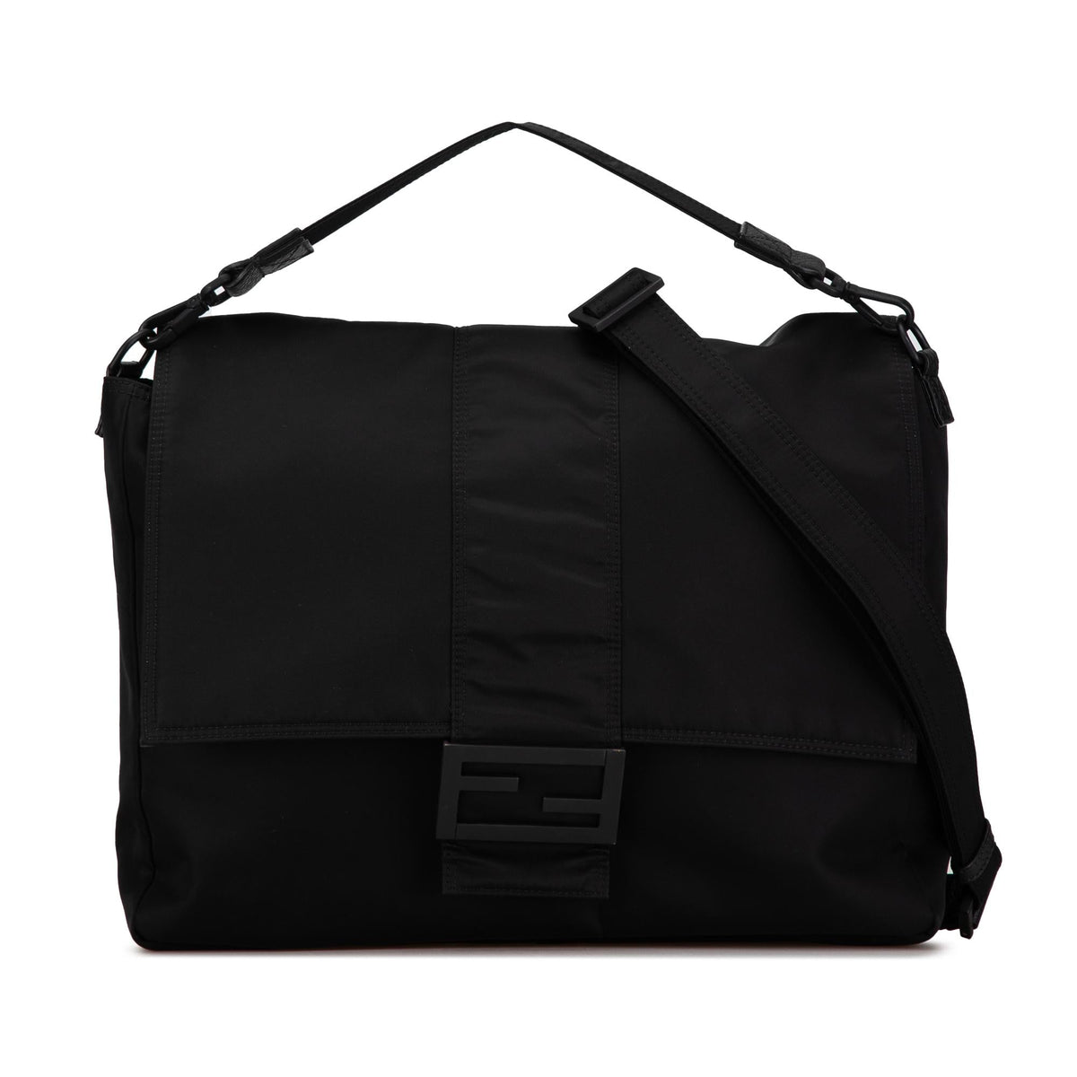 Fendi Nylon Baguette Messenger Bag Rovelle Bags