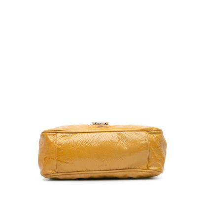 Fendi Patent Leather Push Lock Satchel Rovelle Bags