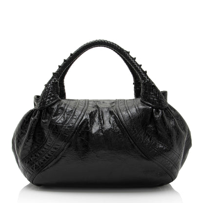 Fendi Patent Leather Spy Satchel (SHF-PigQG6) Rovelle Bags