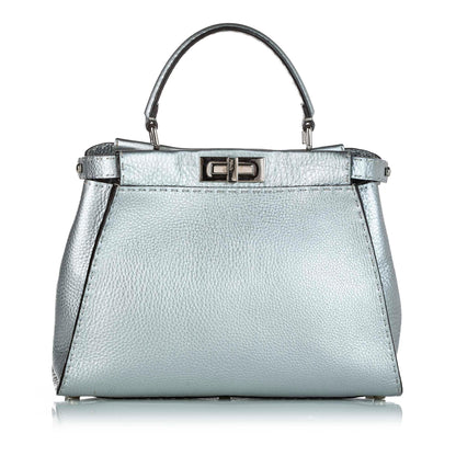 Fendi Peekaboo Leather Satchel (SHG-20756) Rovelle Bags