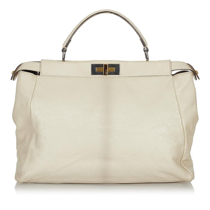 Fendi Peekaboo Leather Satchel (SHG-26729) Rovelle Bags