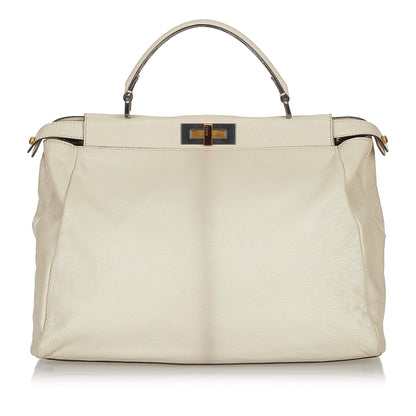 Fendi Peekaboo Leather Satchel (SHG-26729) Rovelle Bags