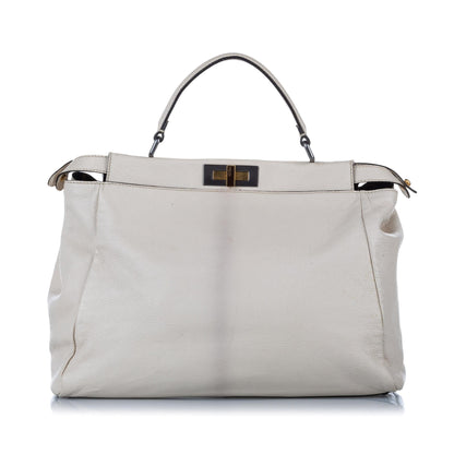 Fendi Peekaboo Leather Satchel (SHG-32335) Rovelle Bags