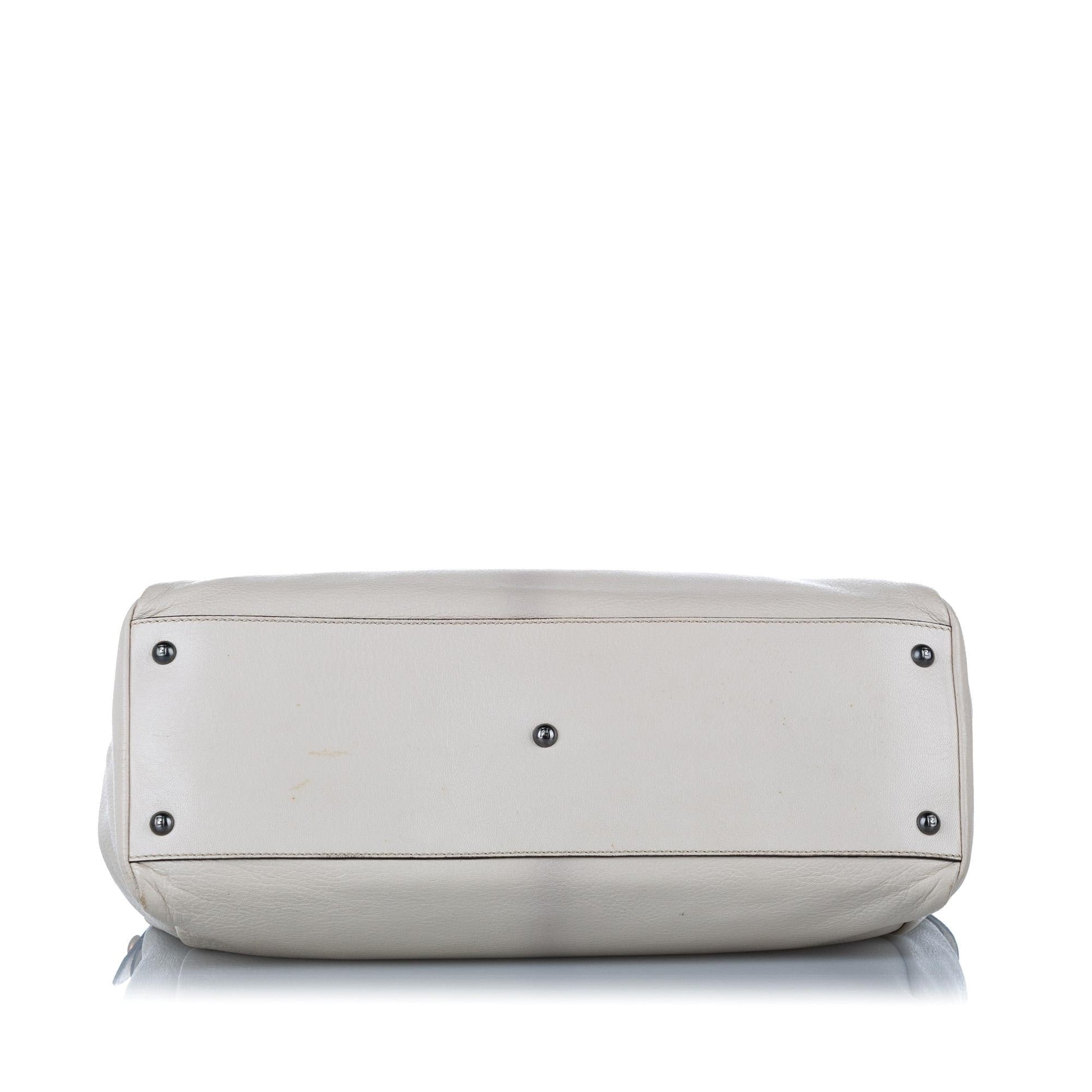 Fendi Peekaboo Leather Satchel (SHG-32335) Rovelle Bags