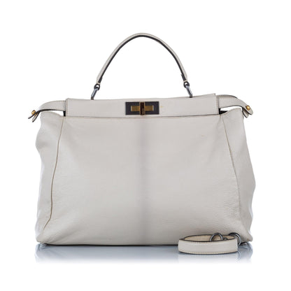 Fendi Peekaboo Leather Satchel (SHG-32335) Rovelle Bags