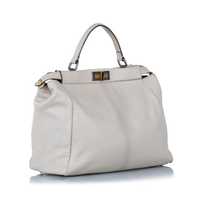 Fendi Peekaboo Leather Satchel (SHG-32335) Rovelle Bags