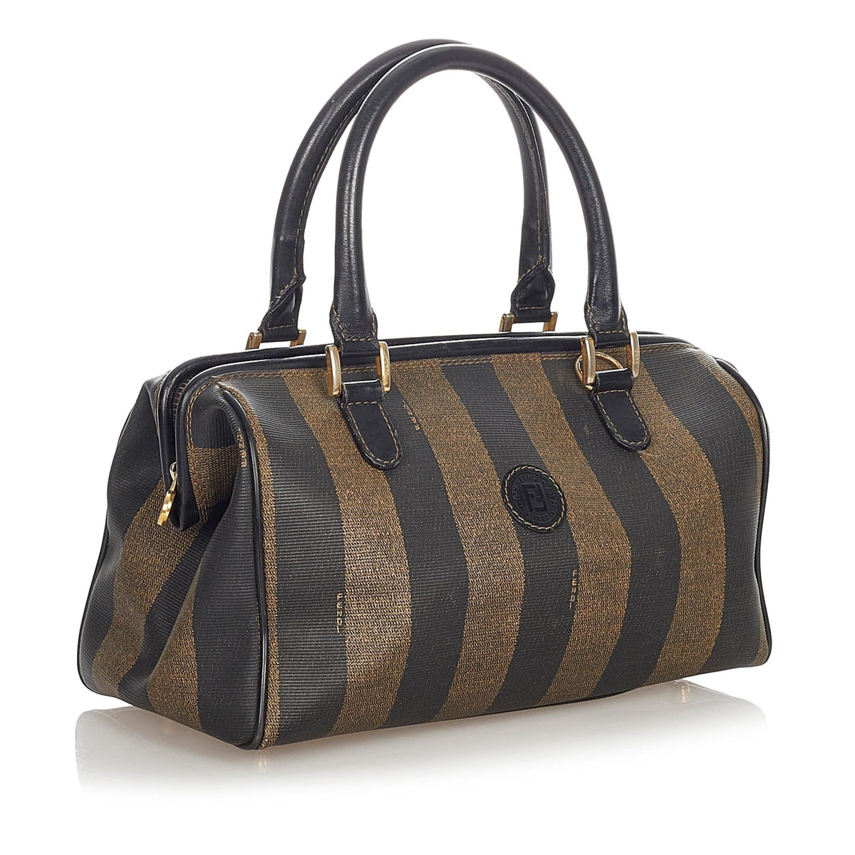Fendi Pequin Boston Bag (SHG-23973) Rovelle Bags