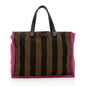 Fendi Pequin Canvas Tote (SHF-16461) Rovelle Bags