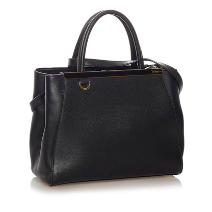 Fendi Petit 2Jours Leather Satchel (SHG-27993) Rovelle Bags