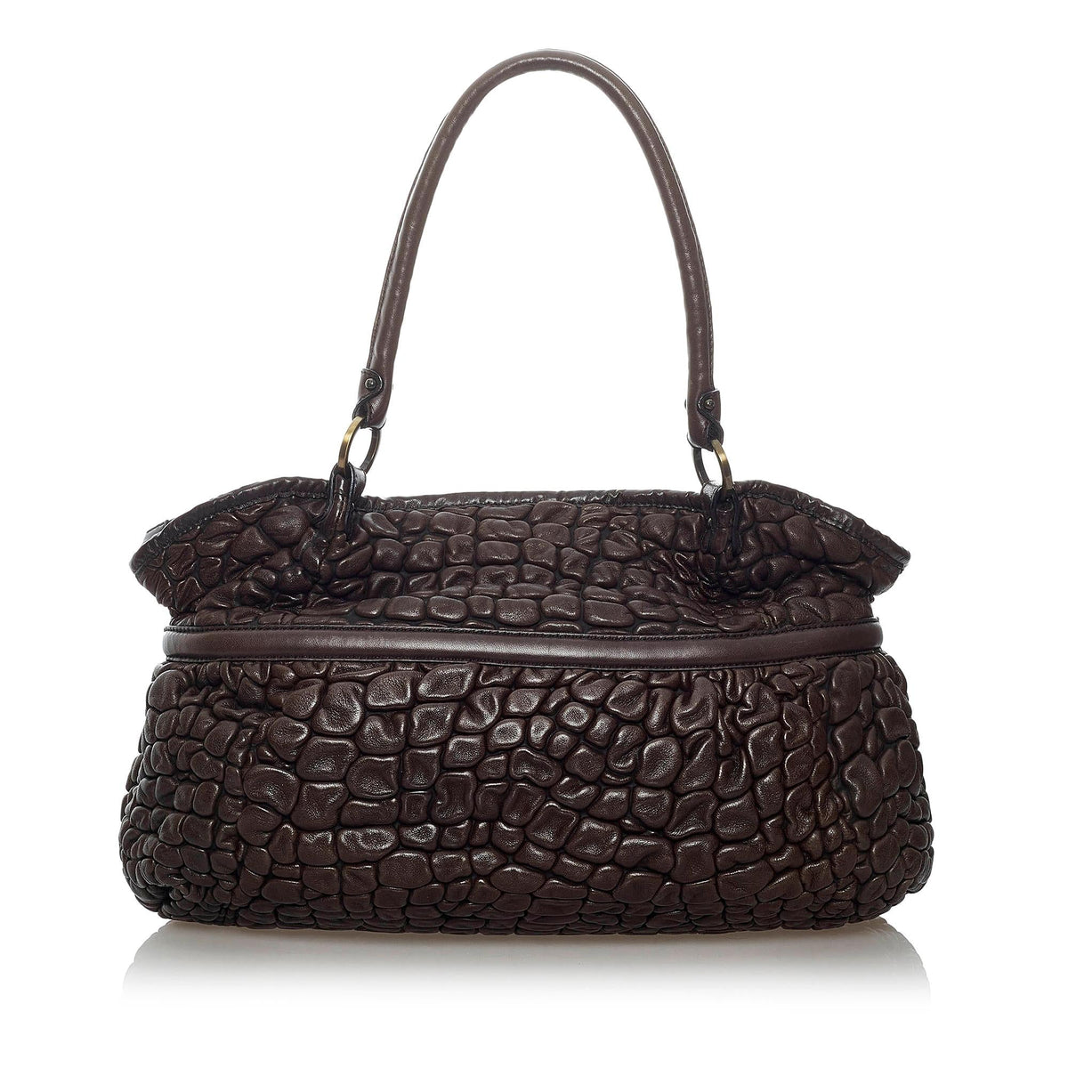 Fendi Puckered Bubble Leather Chef Shoulder Bag (SHG-29866) Rovelle Bags