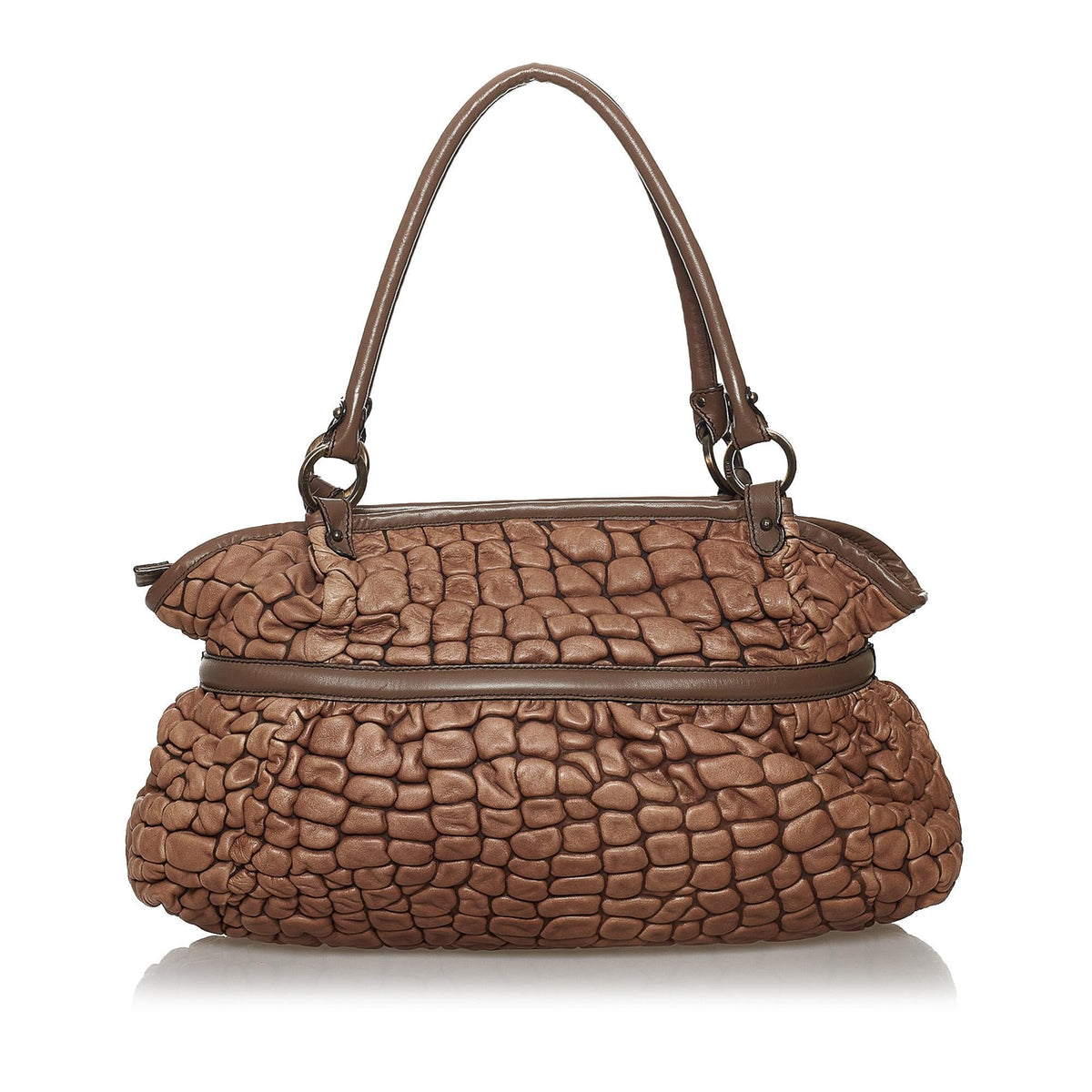 Fendi Puckered Bubble Leather Chef Shoulder Bag (SHG-30185) Rovelle Bags