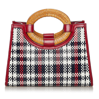 Fendi Runaway Tartan Plaid Satchel (SHG-37576) Rovelle Bags