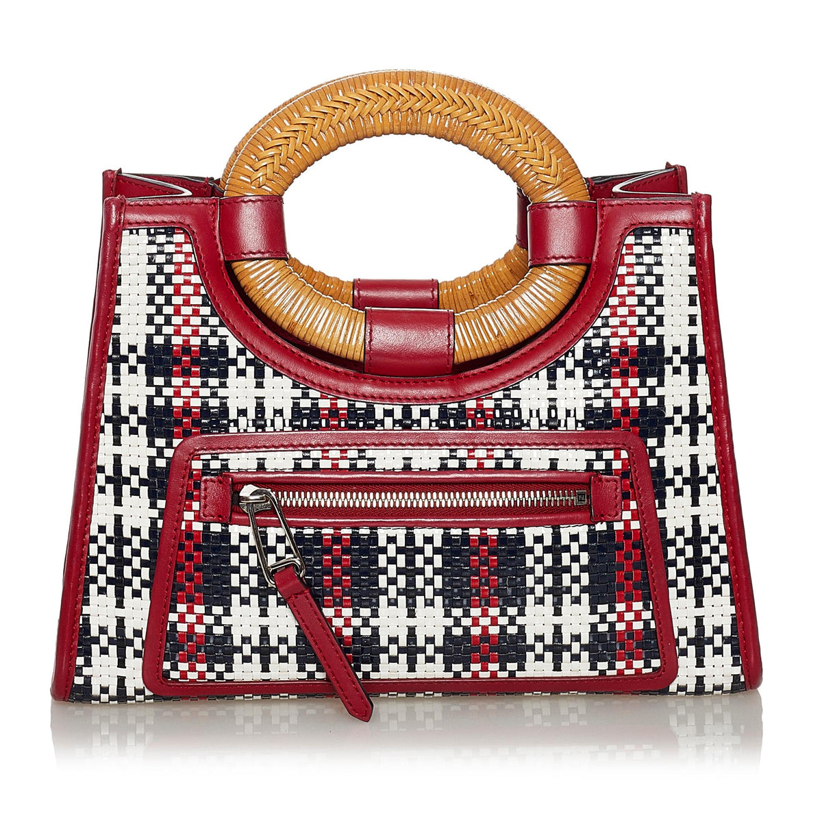Fendi Runaway Tartan Plaid Satchel (SHG-37576) Rovelle Bags