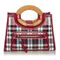 Fendi Runaway Tartan Plaid Satchel (SHG-37576) Rovelle Bags