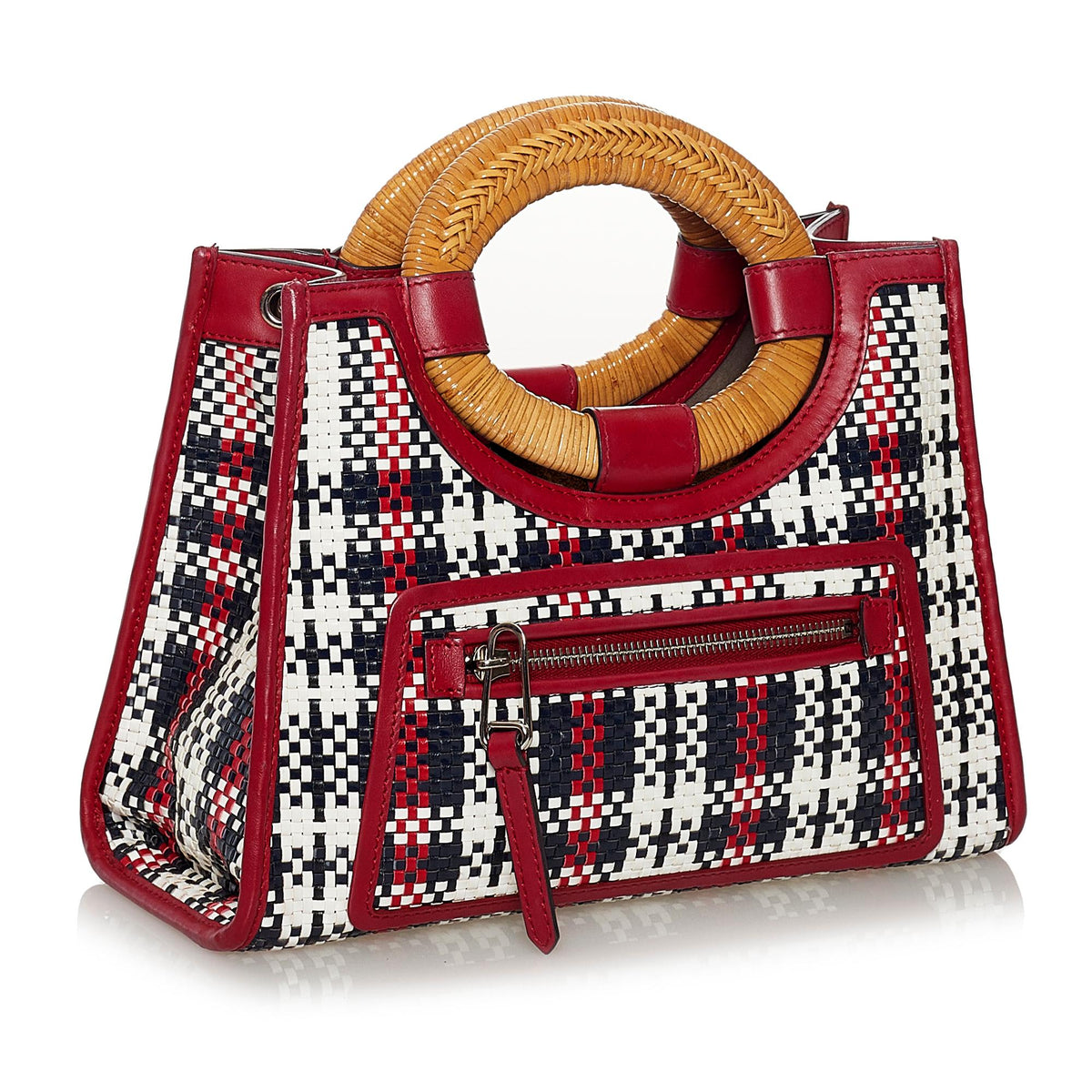 Fendi Runaway Tartan Plaid Satchel (SHG-37576) Rovelle Bags
