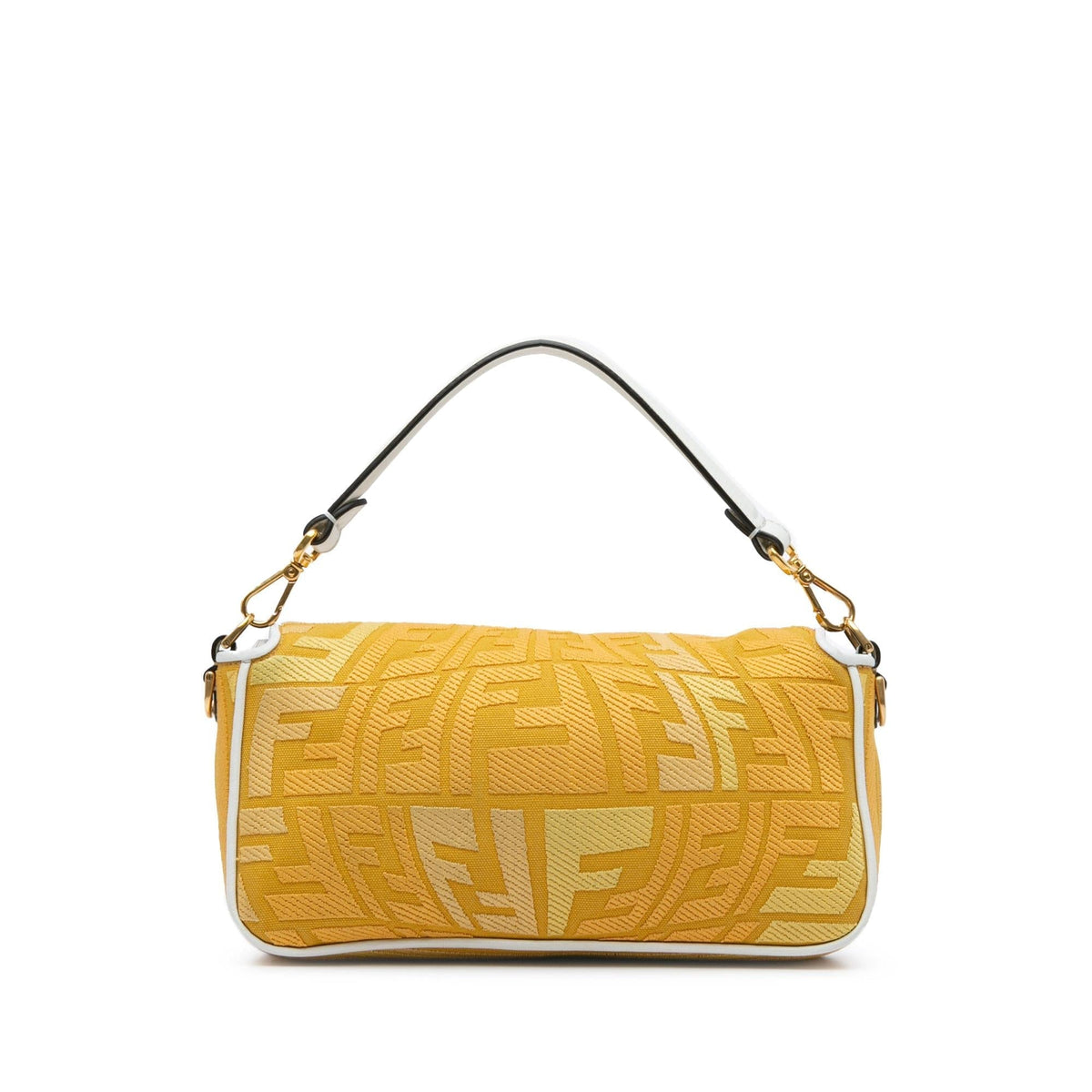 Fendi Sarah Coleman FF Canvas Fisheye Baguette Satchel Rovelle Bags