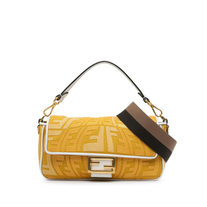 Fendi Sarah Coleman FF Canvas Fisheye Baguette Satchel (SHG-jIeRtT) Rovelle Bags