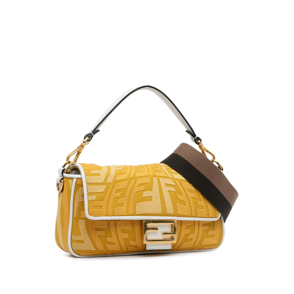 Fendi Sarah Coleman FF Canvas Fisheye Baguette Satchel (SHG-jIeRtT) Rovelle Bags