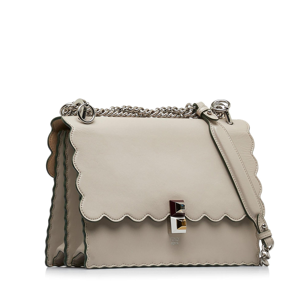 Fendi Scalloped Kan I Satchel (SHG-0g81DK) Rovelle Bags