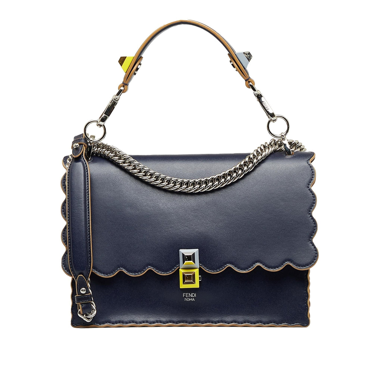 Fendi Scalloped Kan I Satchel (SHG-TUYgg3) Rovelle Bags