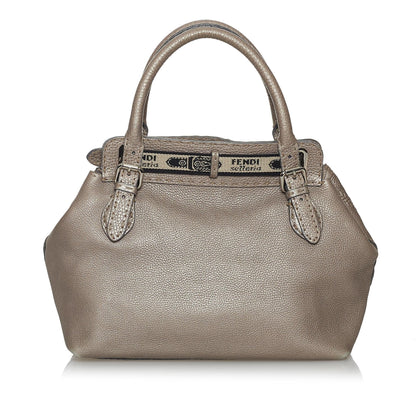 Fendi Selleria Borghese Leather Handbag (SHG-28253) Rovelle Bags