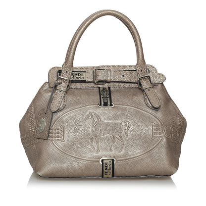 Fendi Selleria Borghese Leather Handbag (SHG-28253) Rovelle Bags