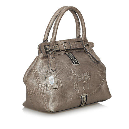 Fendi Selleria Borghese Leather Handbag (SHG-28253) Rovelle Bags