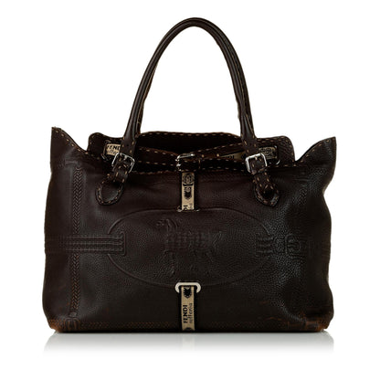 Fendi Selleria Grand Borghese Leather Handbag (SHG-31434) Rovelle Bags