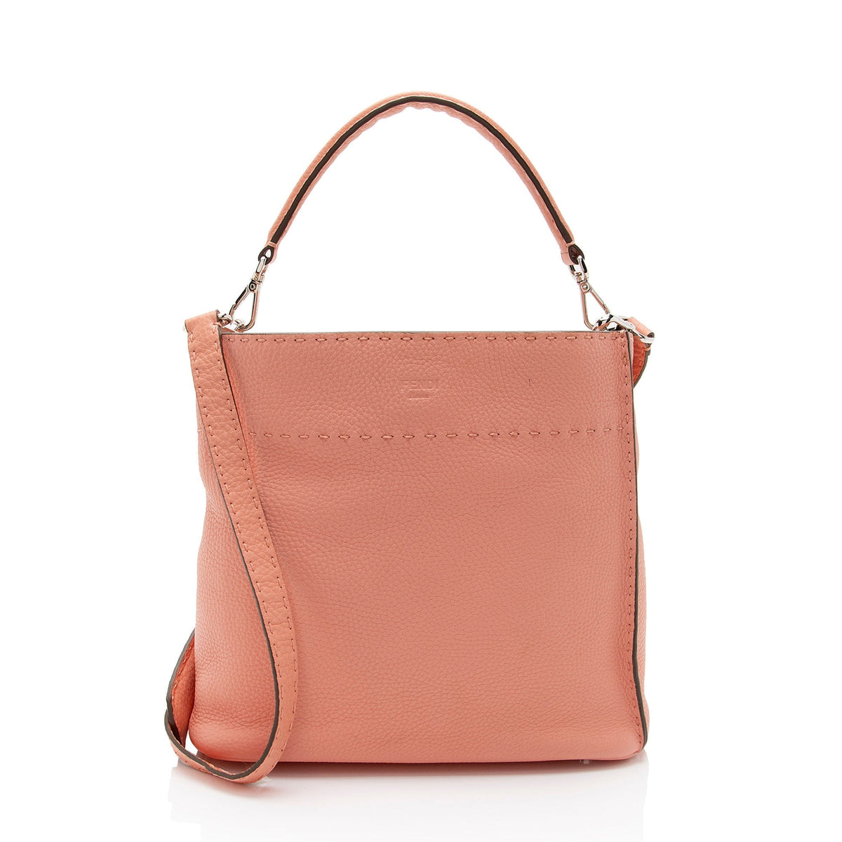 Fendi Selleria Leather Anna Small Bucket Bag Rovelle Bags