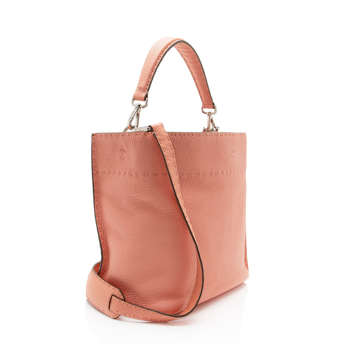 Fendi Selleria Leather Anna Small Bucket Bag Rovelle Bags