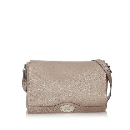 Fendi Selleria Leather Crossbody Bag (SHG-26891) Rovelle Bags